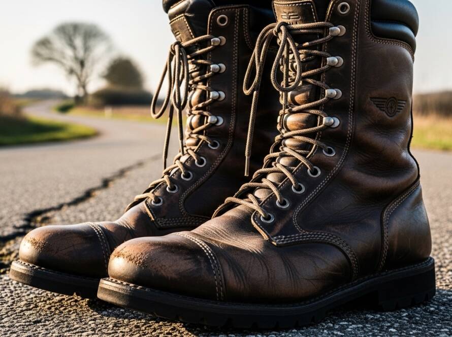 Leather Motorbike Boots